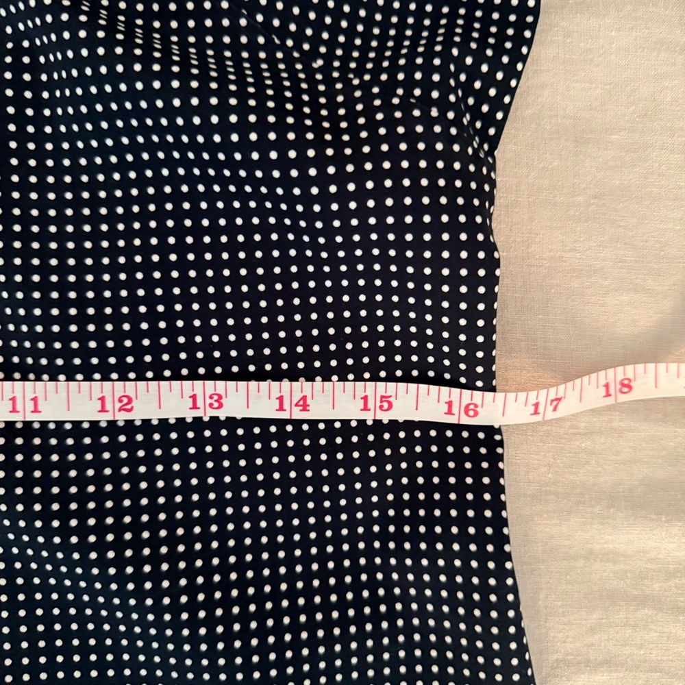 Banana Republic No-Iron Fitted Shirt | Black Polka Dot Button-Up - Picture 12 of 16